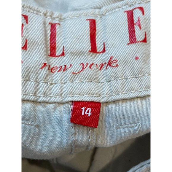 Elle Women Chino Pant 100% Cotton Mid Rise Flat Front Gray Size 14 - Picture 8 of 10